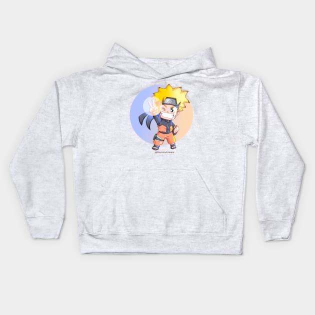 Anime Ninja Boy Kids Hoodie by MorenoArtwork